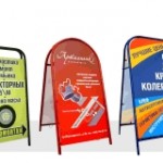 Разновидности рекламных штендеров