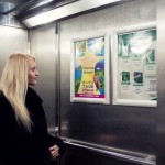 Пример рекламы в лифте